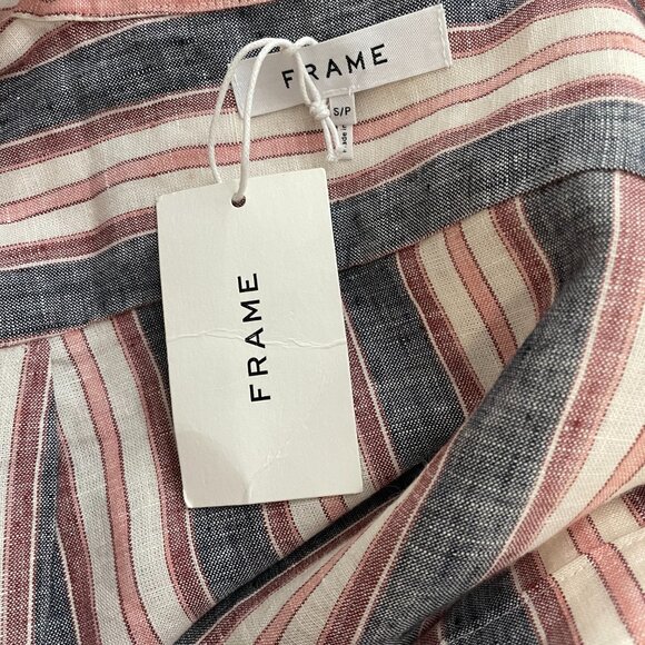 Frame Linen Striped Oversized Shirt - Picture 6 of 10